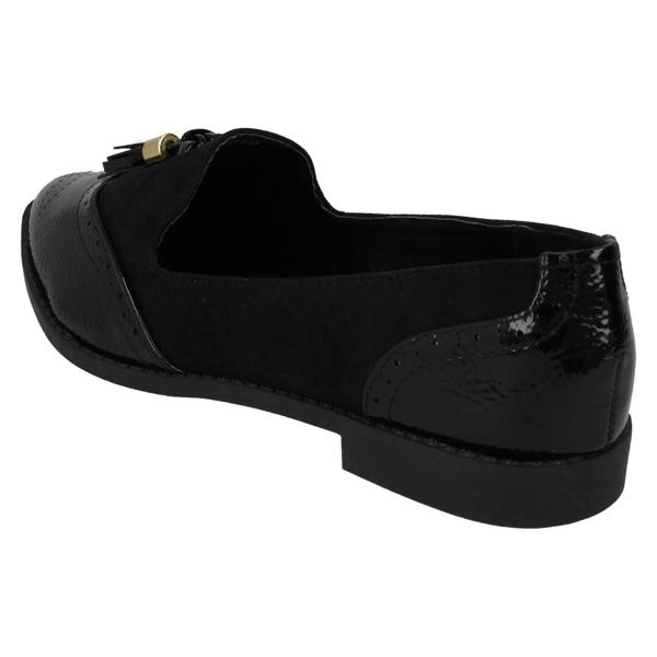 Spot On Ladies Spot On Slip On Brogues