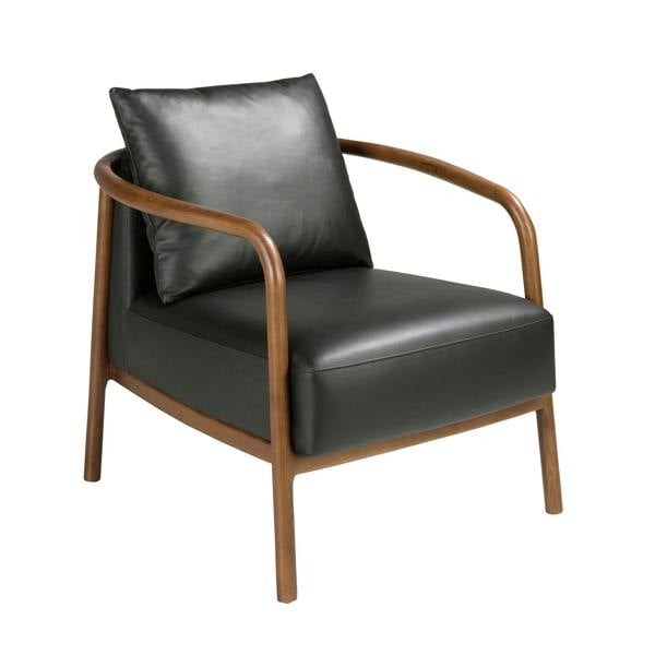 Angel Cerdá Black Leather Armchair 5178