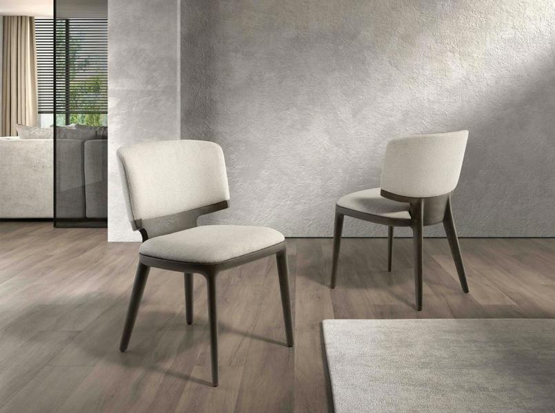 Angel Cerdá Light Grey Fabric Chair 4165