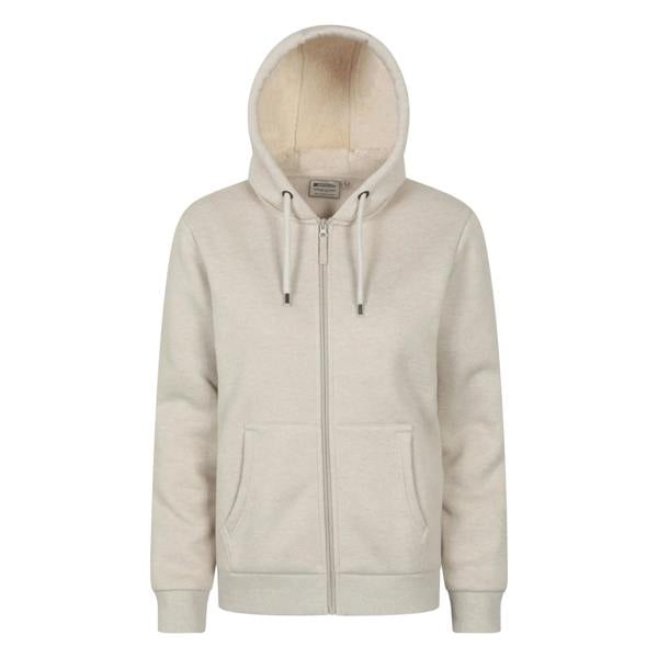 Mountain Warehouse Womens/Ladies Dalton Sherpa Lined Full Zip Hoodie - Light Beige - 
