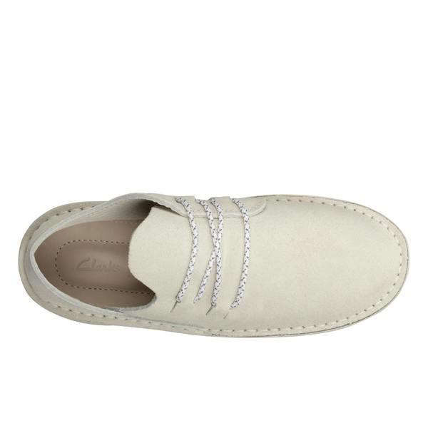 Clarks Mens Origin Leather Shoes - White - 