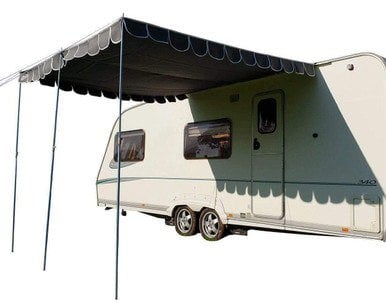 OLPRO Retro Caravan Shade Canopy - Charcoal