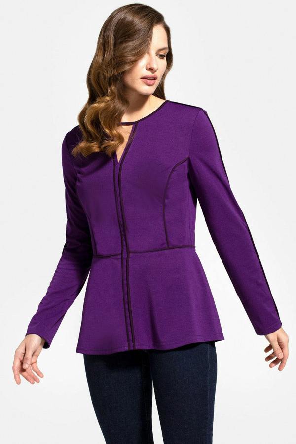 HotSquash Jersey Keyhole Top with Contrast Seams