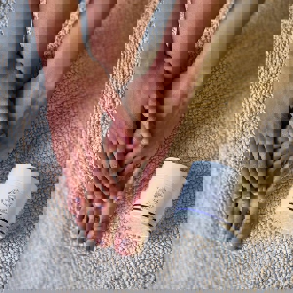 Applying Peppermint Foot Rescue