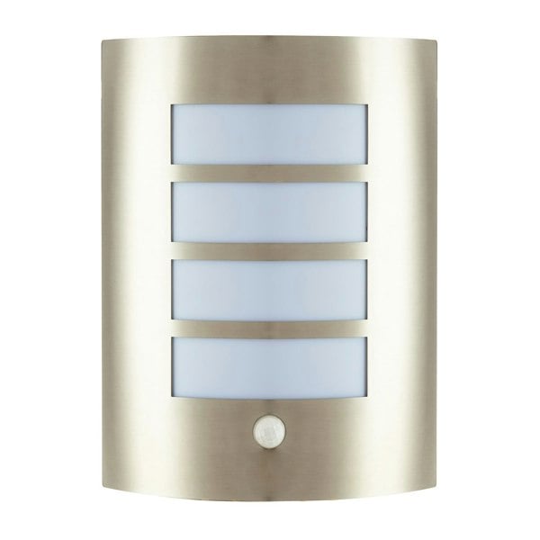 Modern Outdoor IP44 Stainless Steel Flush Wall Lamp Fitting with PIR Sensor Image 2