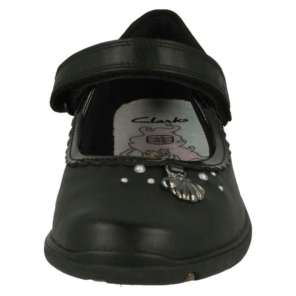 Clarks Girls Clarks Shell Detailed School Shoes Sea Shimmer K