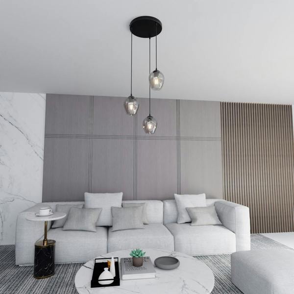 Emibig ISTAR Pendant lamp  3 x E27 Black with Graphite Shade