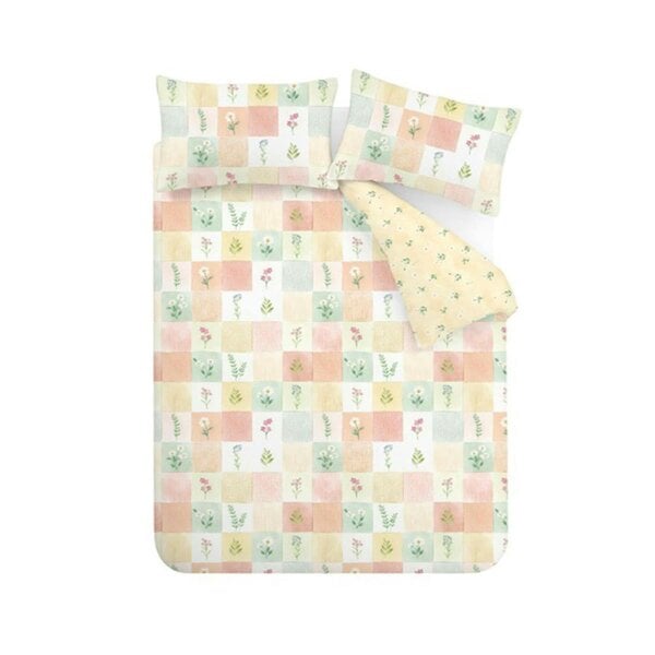 Daisy Patchwork Yellow Duvet Cover Set