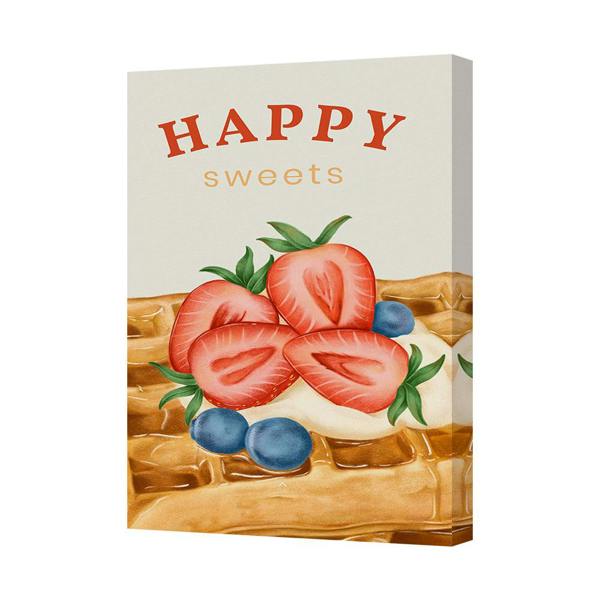 Benjamin Tate Design Contemporary Fruit Canvas Wall Art Print Happy Sweets