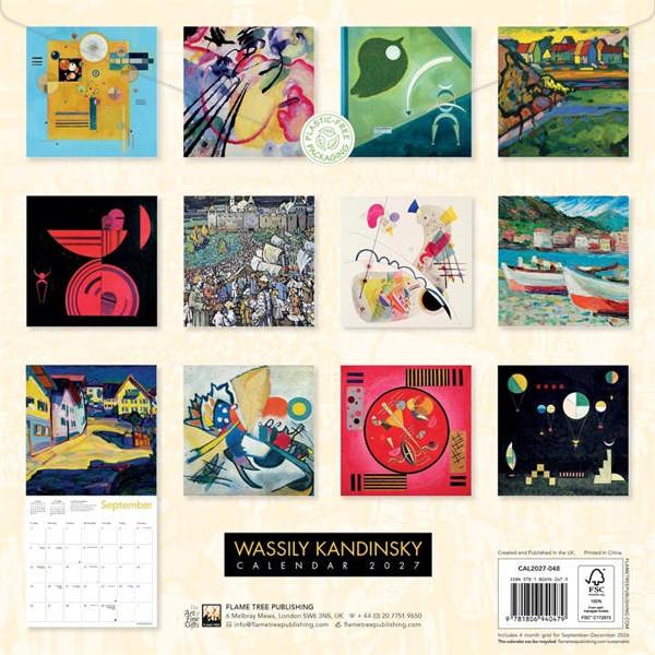 Kandinsky Calendar 2027, Wall Calendars, Month To View, Art, Gift