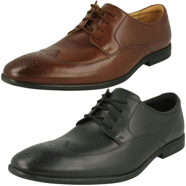 Clarks Mens Clarks Brogue Detailed Shoes Bampton Wing