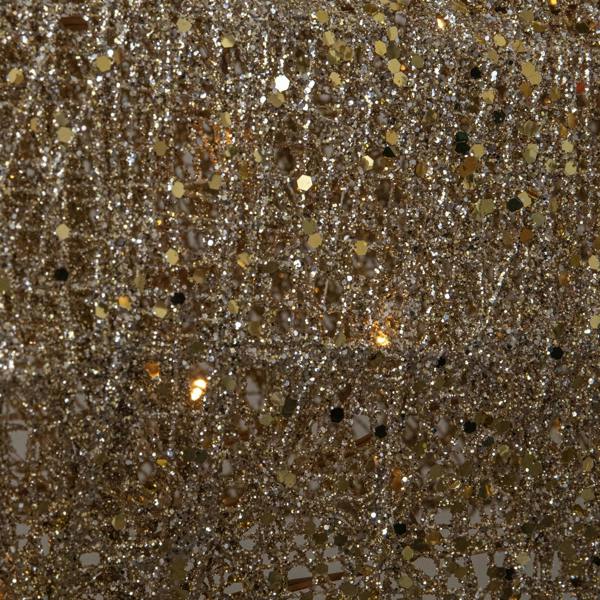 Samuel Alexander Set of 3 Gold Glitter Light Up Reindeer Family with 210 Warm White LEDs & Timer
