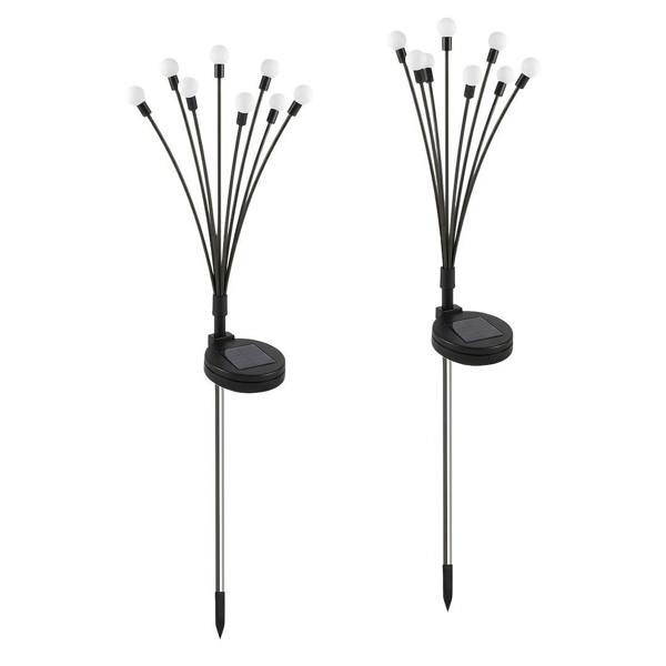 Milagro Solar Lamp Multi 8 3000K Ip44 2 Pcs Black