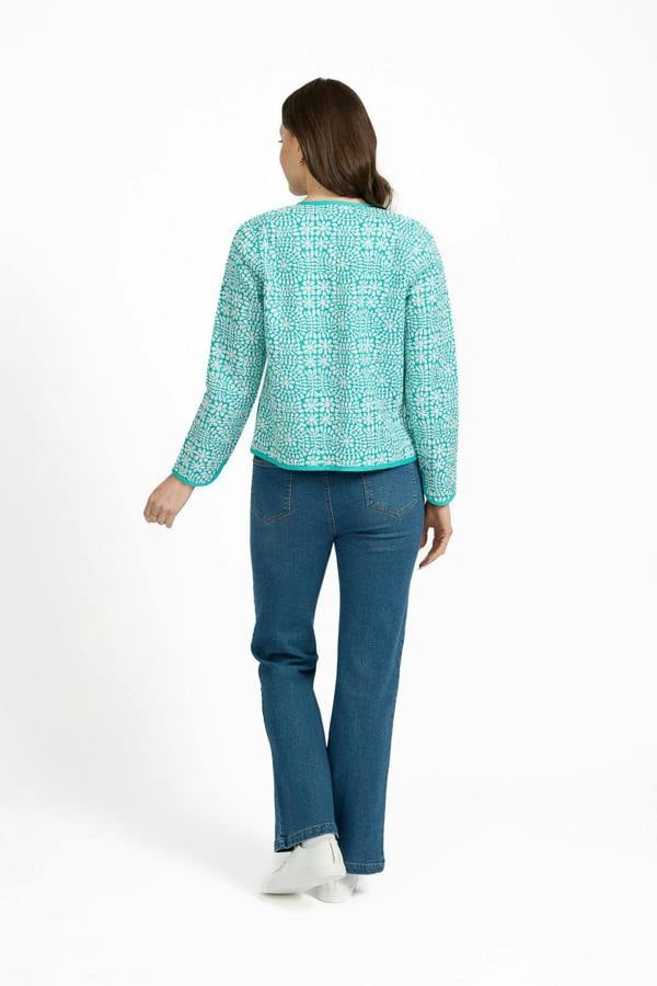 Mudflower Floral Print Quilted Jacket