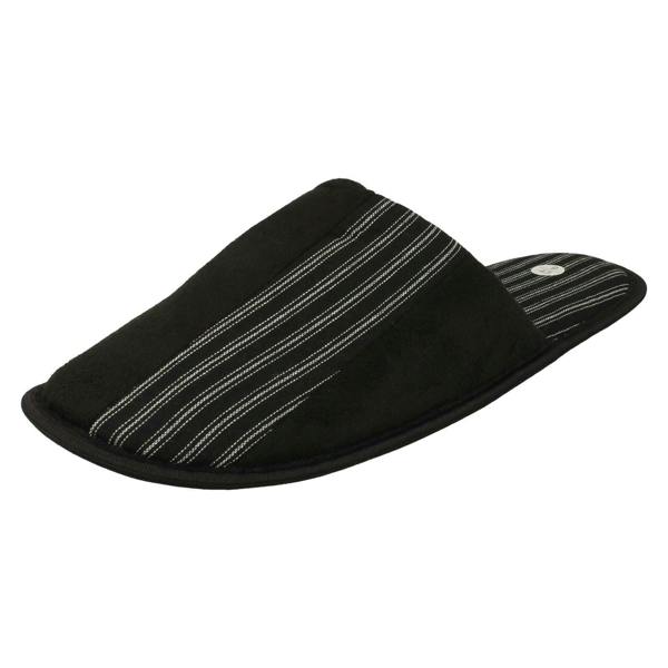 Spot On Mens Spot On Stripy Mule Slippers X2118
