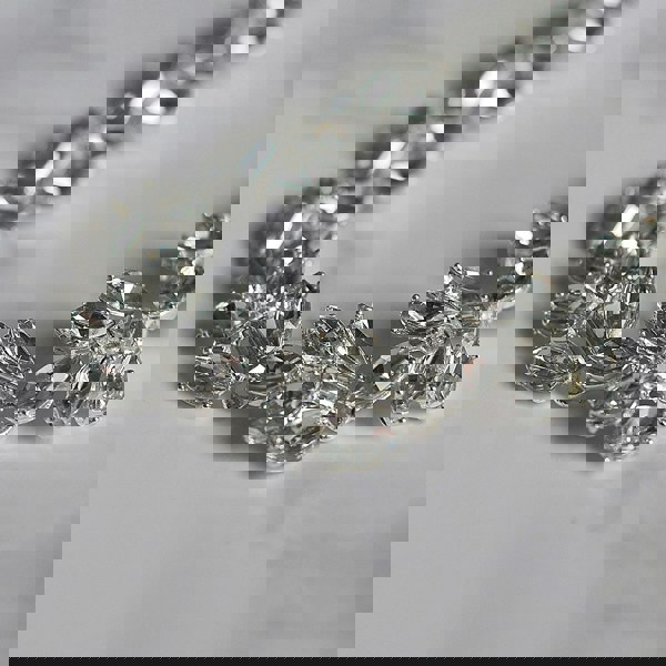 vintage headband with crystal in silver