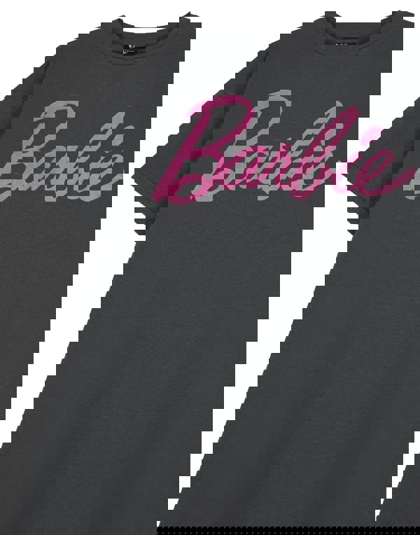 Barbie Womens Grey Logo T-shirt Dress Short Sleeved T-Shirt Dress