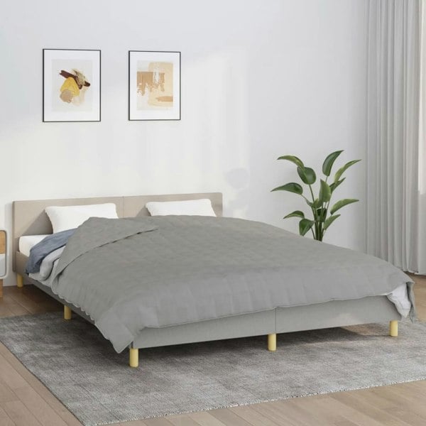 Berkfield Weighted Blanket Grey 200x200 cm 13 kg Fabric