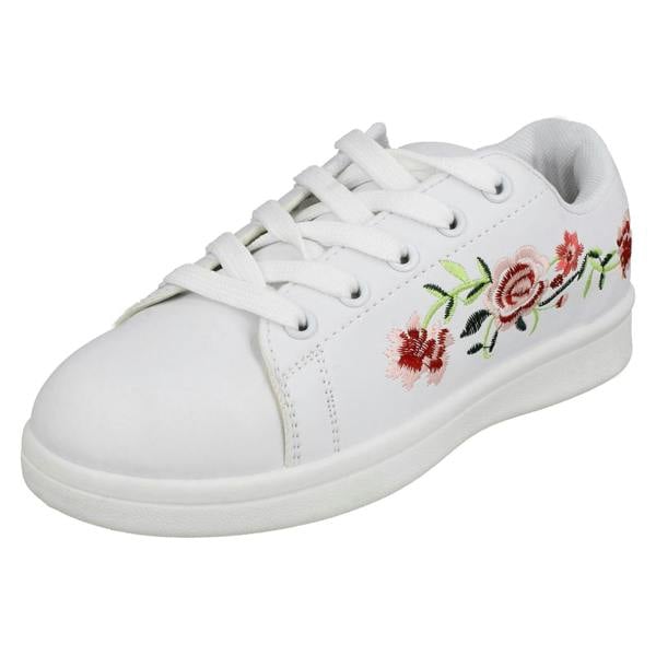 Spot On Girls Spot On Embroidered Flower Pumps H2471
