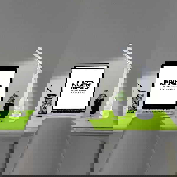 Milagro Lilly White LED Table Lamp Funky Reading Or Desk Lamp 4W LED Built in Fully Adjustable And 3 Stage Dimmer Switch