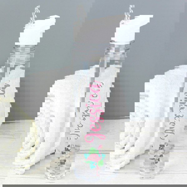 Personalised Memento Company Personalised Flamingo Water Bottle