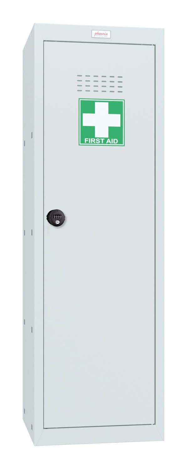 Phoenix Safe Phoenix MC1244GGC Size 4 Light Grey Medical Cube Locker with Combination Lock