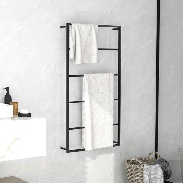 Berkfield Towel Rack Black 60x10x116 cm Steel