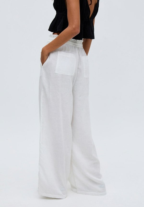 Paulina Wide Leg Trouser In White