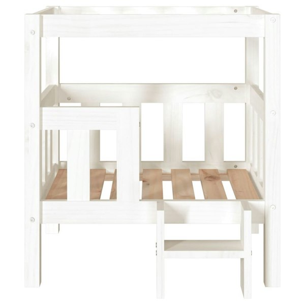 Berkfield Dog Bed White 65.5x43x70 cm Solid Wood Pine