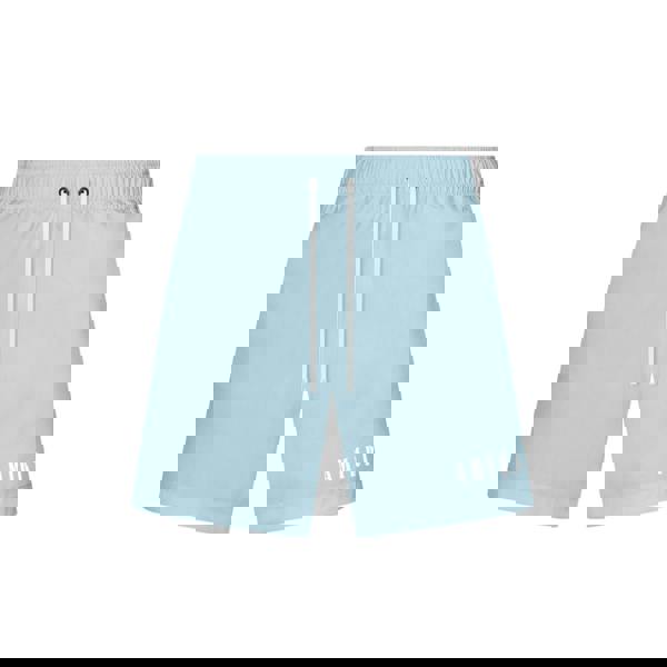 Amiri Logo Core Board Shorts   in  Light Blue