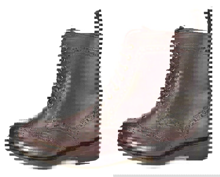 Frank James Benchgrade Moreton Leather Sole Welted Lace Up Brogue Dealer Boots