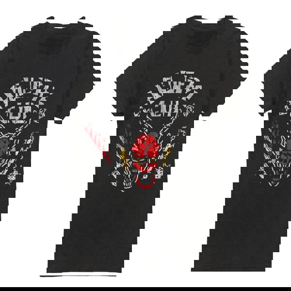 Stranger Things Mens Hellfire Club Inverted T-Shirt - Black