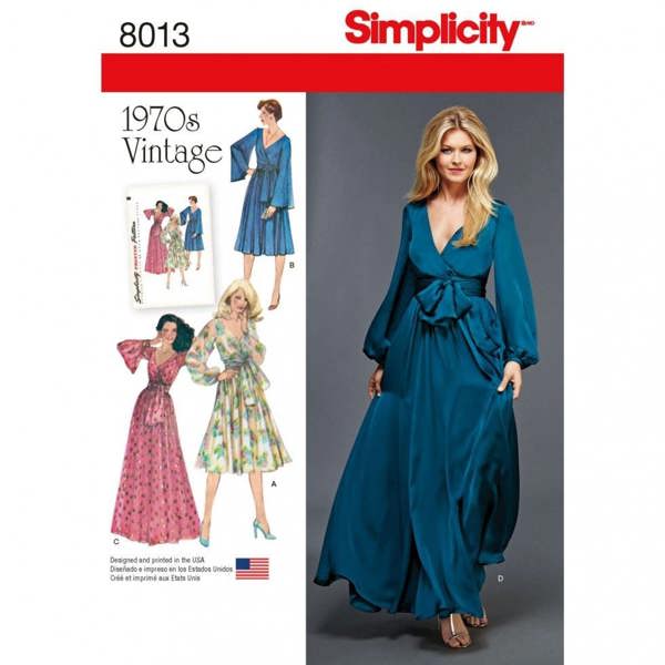 Simplicity Sewing Pattern 8013, Dresses, Vintage Style for Women, H5 (6-8-10-12-14) - Intermediate