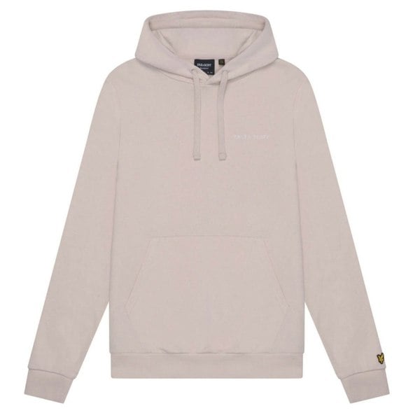 Lyle & Scott Loopback Embroidered Logo Cream Pull-over Hoodie