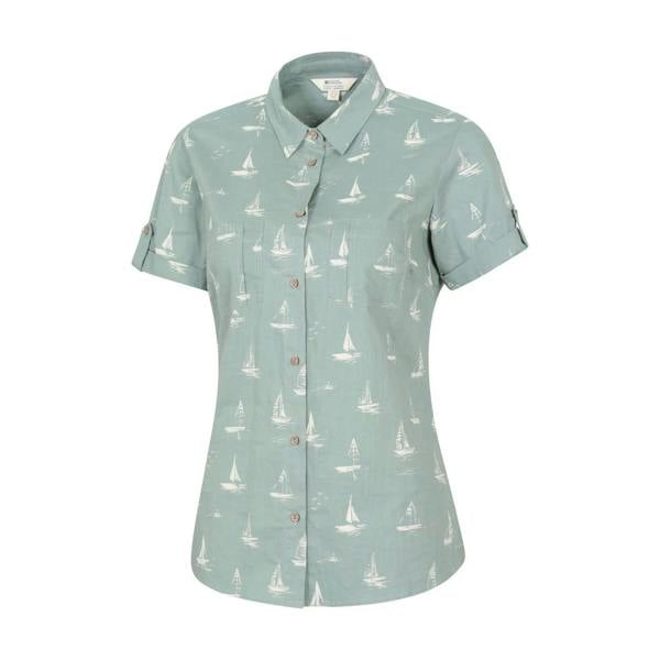 Mountain Warehouse Womens/Ladies Coconut Sailboat Short-Sleeved Shirt - Khaki Green - 