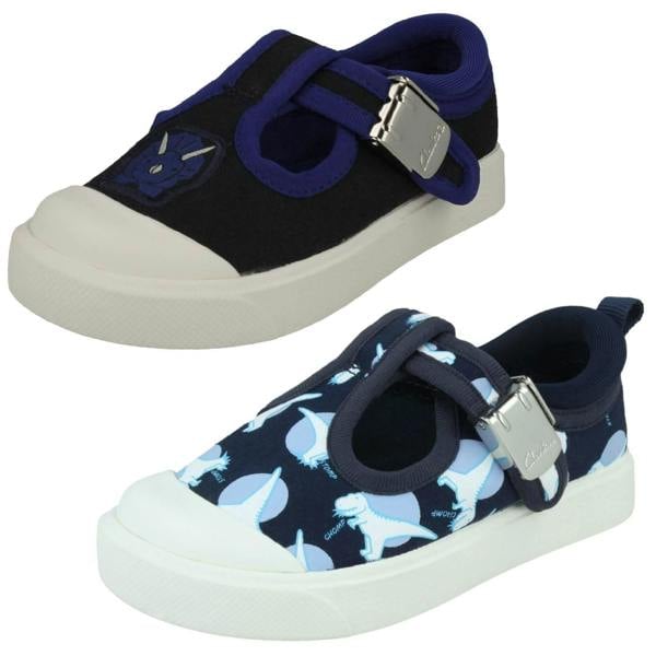 Clarks Boys Clarks Casual T-Bar Shoes City Dance