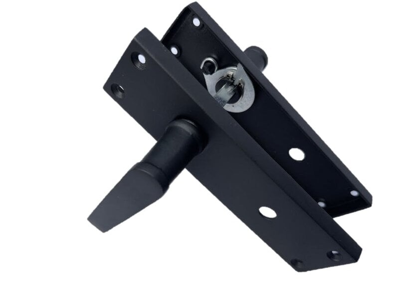 EDH Door Hardware Victorian Straight Matt Black Bathroom Interior Door Handles+Bathroom SASH Lock2