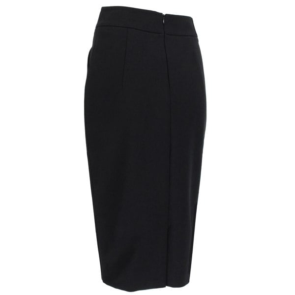 Thomas Wylde luxurious pencil skirt in a black twill fabric