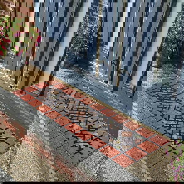 Nicoman Eco-Friendly Rubber Step Mat - Red Border