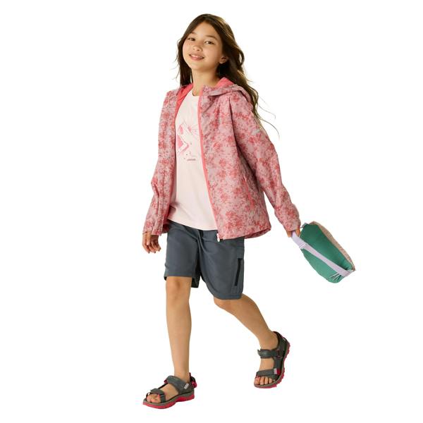 Regatta Childrens/Kids Lever II Camo Waterproof Jacket - Pink Haze - 