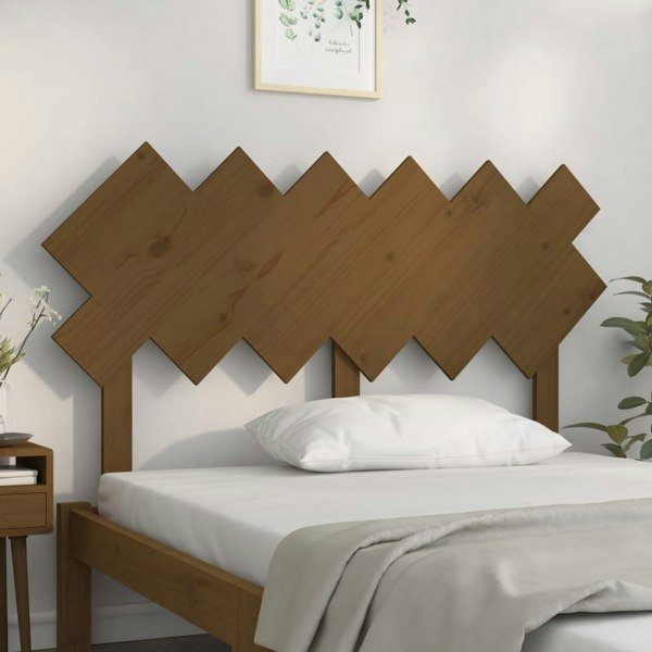 Berkfield Bed Headboard Honey Brown 132x3x81 cm Solid Wood Pine