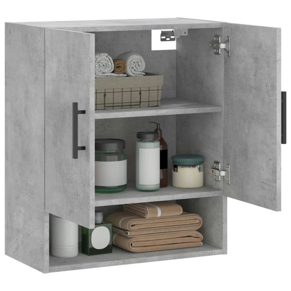 Berkfield Wall Cabinet Concrete Grey 60x31x70 cm Engineered Wood