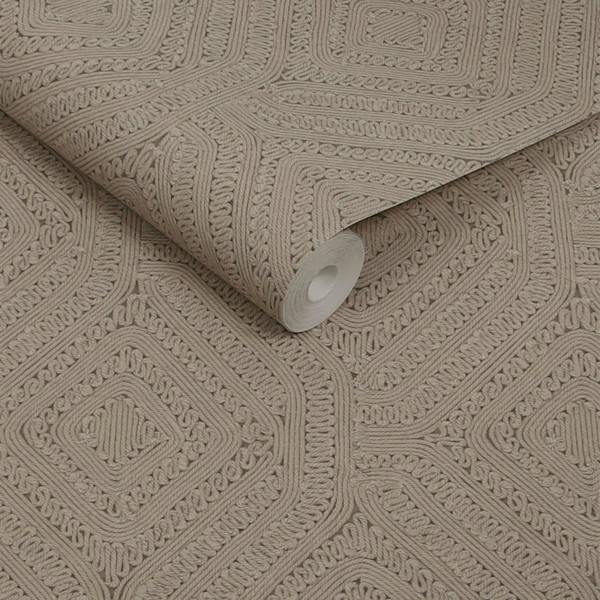 Abigail Ahern Artisan Weave Wallpaper | Fawn