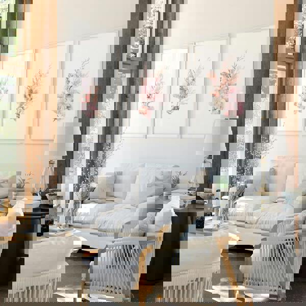 Large Paintings For Wall | Set of 3 Seashells Wall art Prints