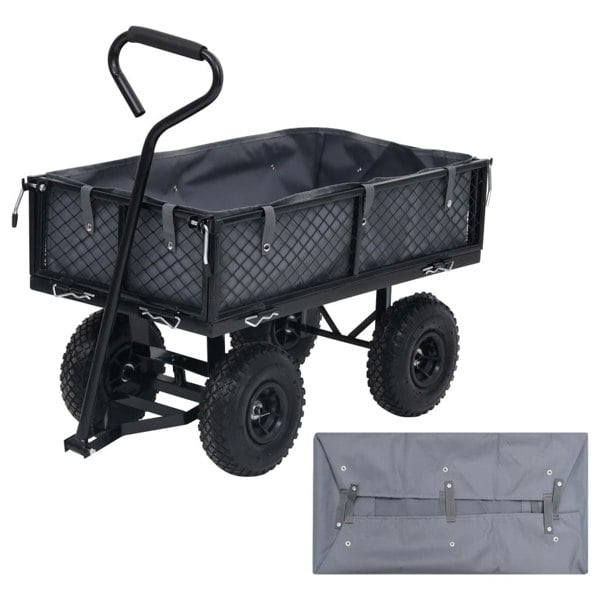 Berkfield Garden Cart Liner Dark Grey 81x41x21 cm Fabric