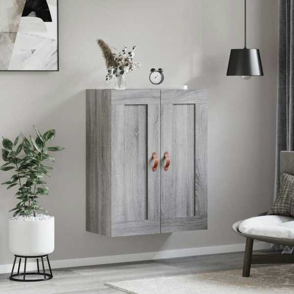 Berkfield Wall Mounted Cabinet Grey Sonoma 69.5x34x90 cm Engineered Wood