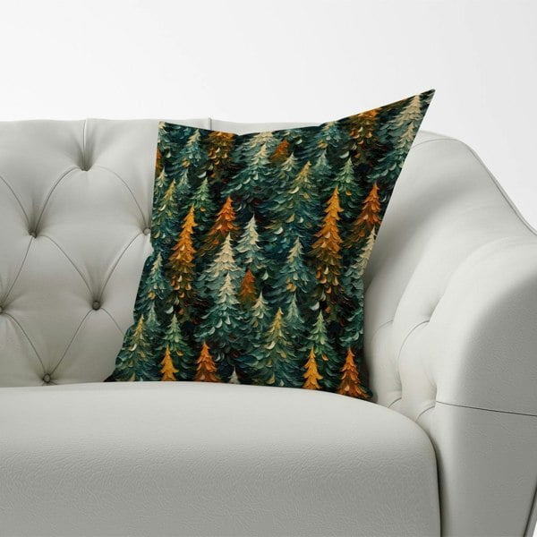 Warren Reed Impasto Style Christmas Trees Cushions