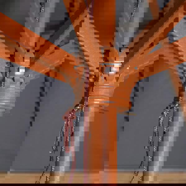 Samuel Alexander 2.7m Outdoor Wooden Garden Parasol Sun Shade with Carry Bag in Grey