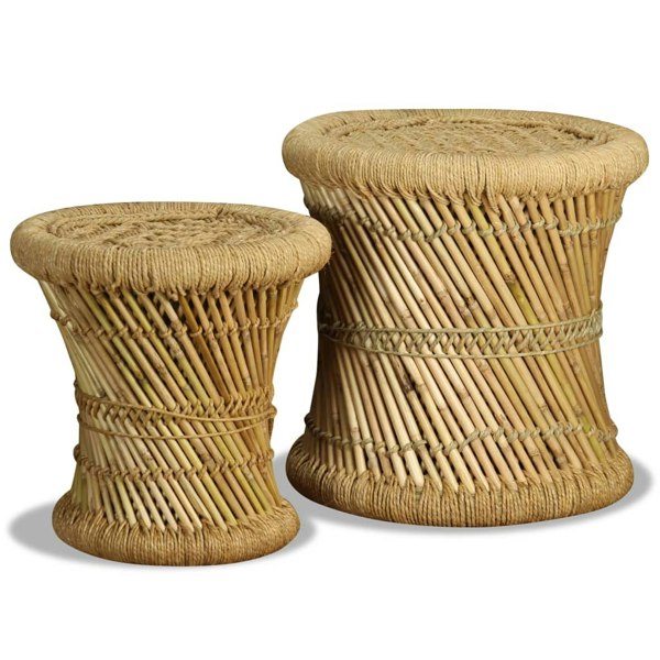 Berkfield Stools 2 pcs Bamboo and Jute