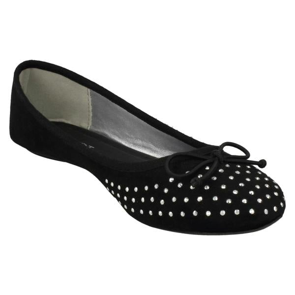 Spot On Ladies Spot On Jewel Design Ballerinas